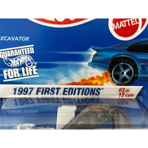 Hot Wheels 1997 First Editions #512 Excavator White/Blue NEW NIP - Picture 5 of 9
